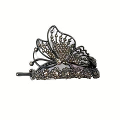 Rhinestone Flower Hair Claw Clip for Women Girls