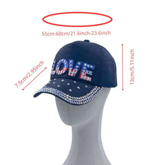 Y2K Butterfly Rhinestone Baseball Cap Ripped Cotton Dad Hats