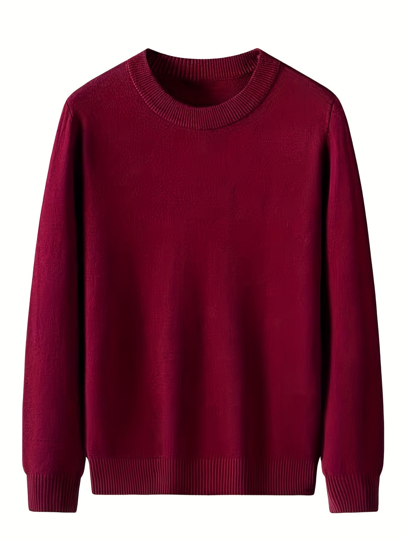 Men's Casual Knitted Sweater Crew Neck Pullover for Fall Winter