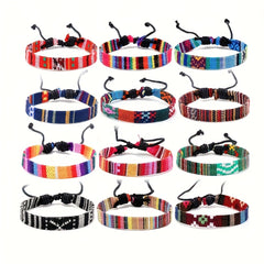 6pcs Mix Block String Bracelet Bohemian Adjustable Hand Rope