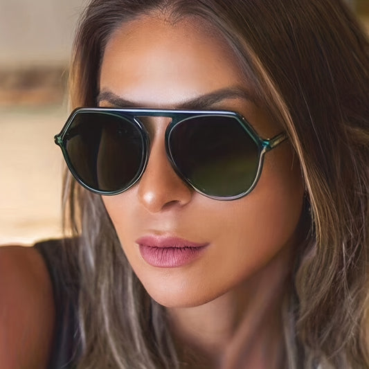 Y2K Top Bar Sunglasses For Women Men Anti Glare UV400
