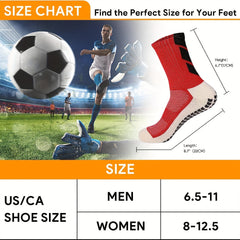 Men's Anti Slip Grip Soccer Socks - Training Sports Athletic Socks