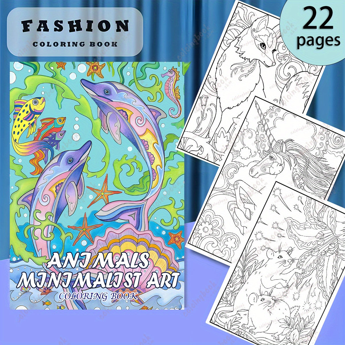 Minimalist Animal Art Coloring Book