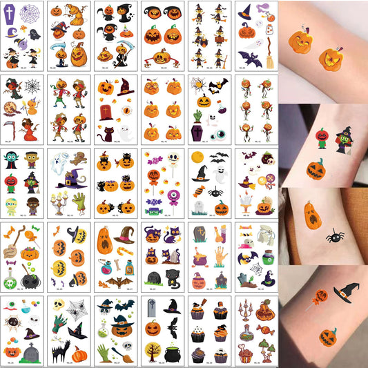 30 Waterproof Tattoo Stickers Halloween Series