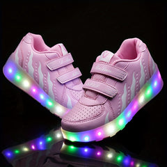 LED Light Roller Skate Shoes For Girls, Anti Slip, Outdoor/Indoor