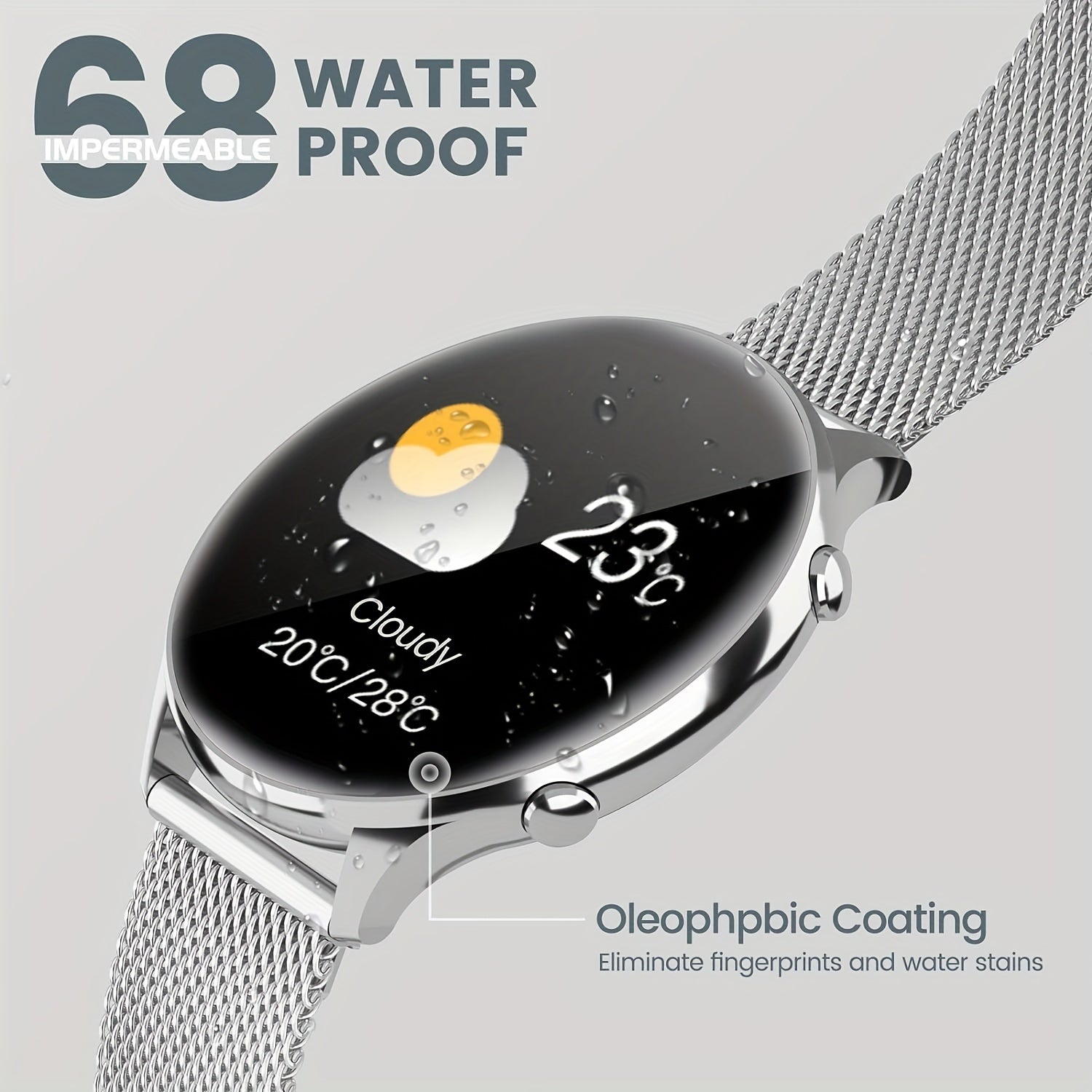 Women's Smartwatch with Wireless Calling and Menstrual Cycle Tracker