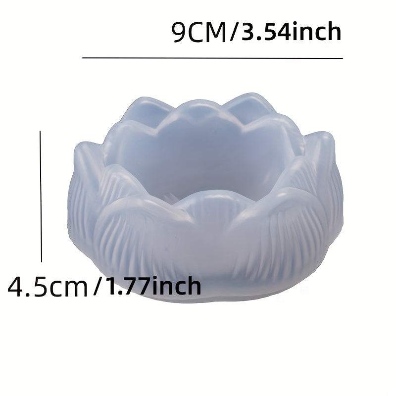 Lotus Gypsum Flowerpot Mould for DIY Candle Pot Making