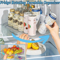 Square Lazy Susan Organizer for Refrigerator Turntable - Condiment Storage Rack