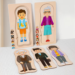 Wooden Puzzle Pretend Play Toy for Cognitive Development
