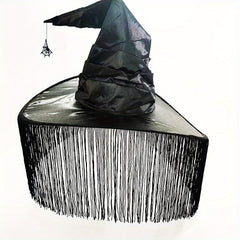 Gothic Tassel Witch Hat Halloween Costume Accessory