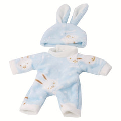 Plush Bunny Onesie for 12 Inch Dolls