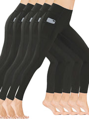 5 Pack Plus Size High Rise Sports Leggings Set