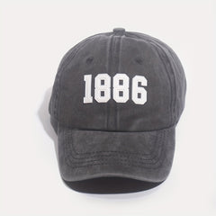1886 Washed Men's Baseball Cap Sun Hat