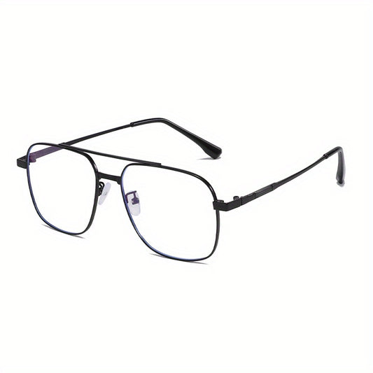 Retro Double Beam Men's Anti Light Business Glasses