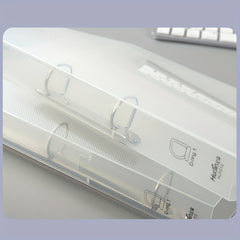 A4 Transparent Plastic Binder Punch Folder for Office Files Storage