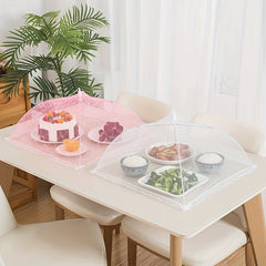1pc Lace Mesh Food Cover Dustproof Pop Up Umbrella Food Tent