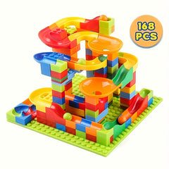 Colorful Building Blocks & Rolling Ball Set - Educational Toys