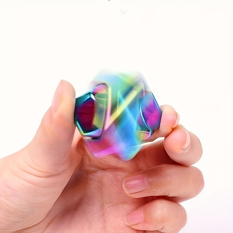 Red Iridescent Spinner Cube High Speed Bearing Relax Fidget Toy