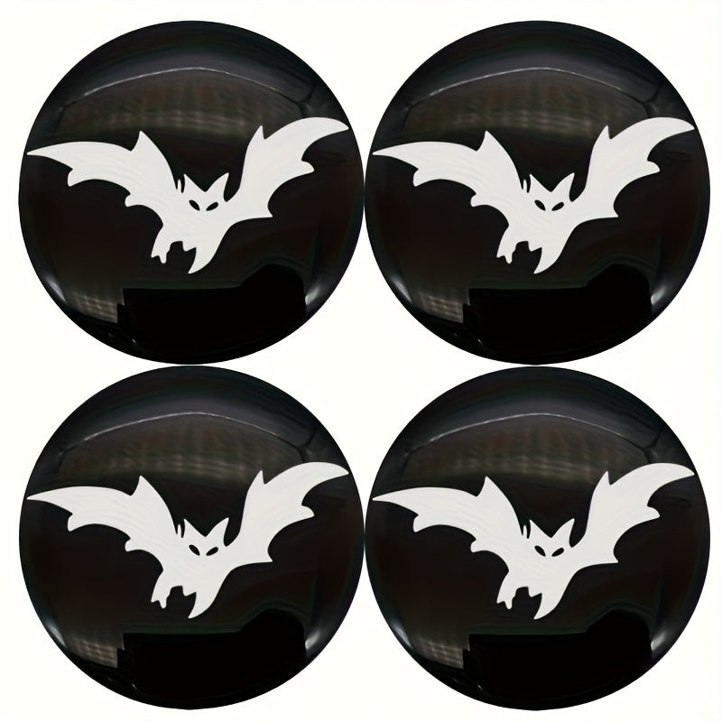 4pcs Bat Car Wheel Center Hub Cap Emblem Stickers Cover 56mm Car Accessories
