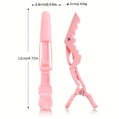 12 Pcs Pink Hair Styling Clip Salon Hair Styler