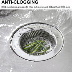 Stainless Steel Mesh Sink Filter Basket - Hair Catcher and Kitchen Sink Strainer