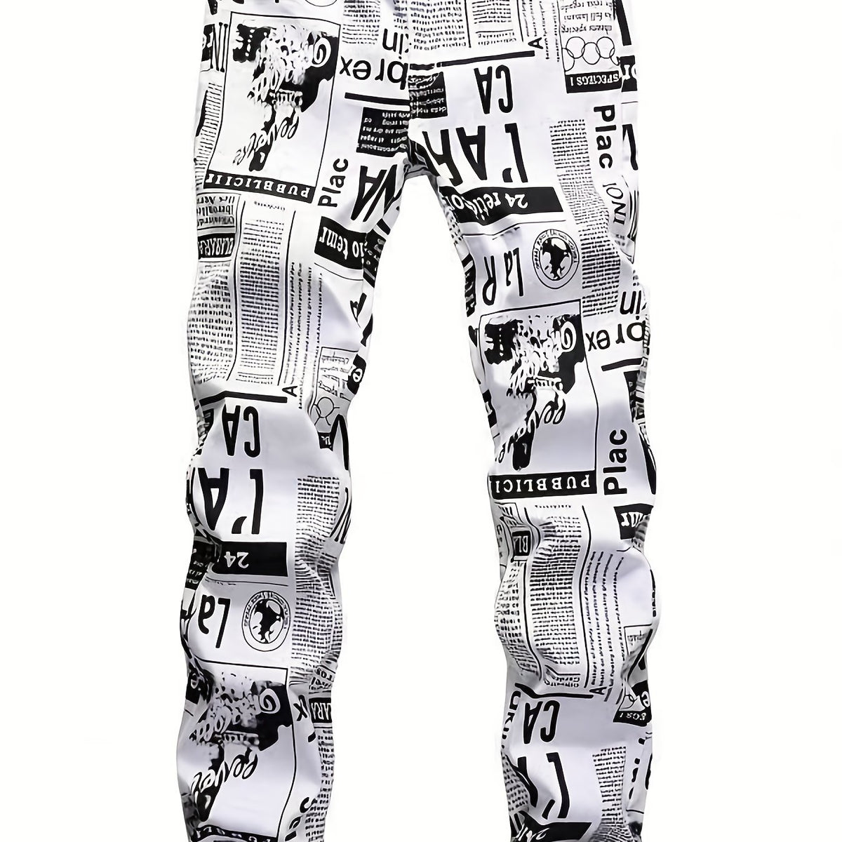 Men's Slim Fit Allover Print Jeans