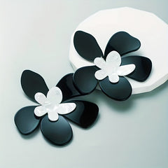 Exaggerated Flower Dangle Earrings Resin Jewelry Female Gift