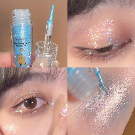 4 Colors Sequin Liquid Eyeshadow Glitter Pearly Finish Makeup