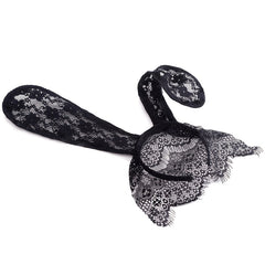 Halloween Lace Bunny Rabbit Ears Veil Mask Costume Party Roleplay