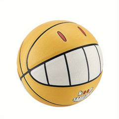 Yellow Smile No 7 Basketball For Indoor And Outdoor Competition