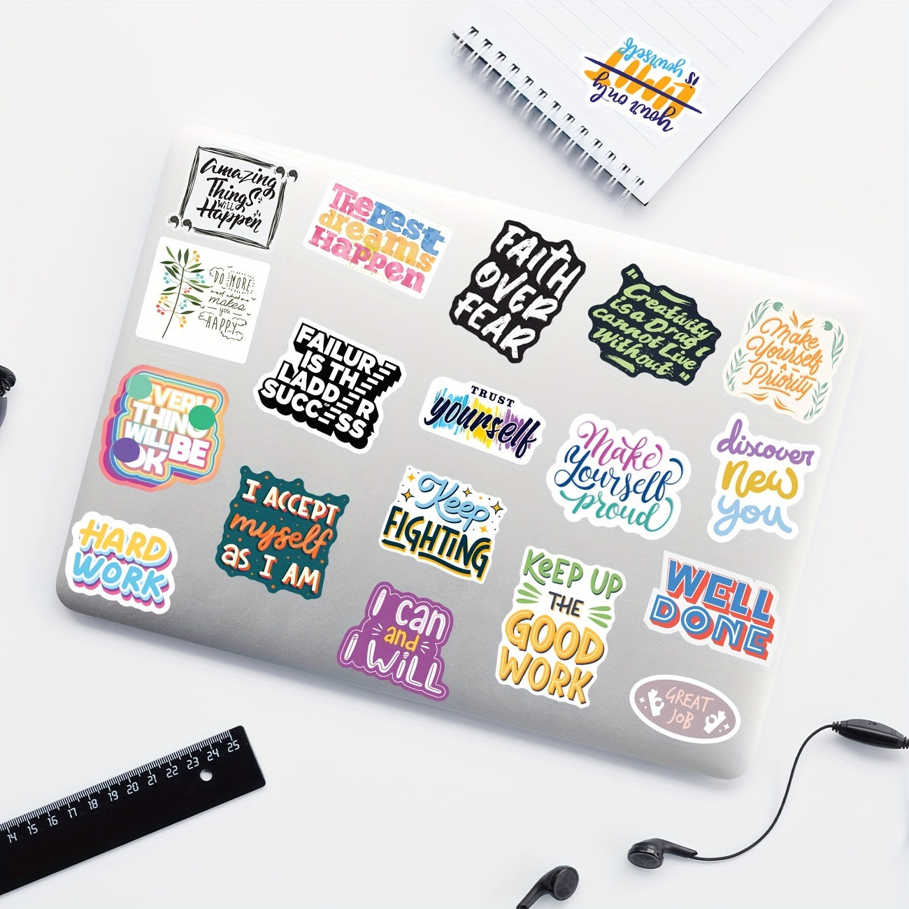 100pcs Motivational Quote Stickers Inspirational Words Stickers For Teachers