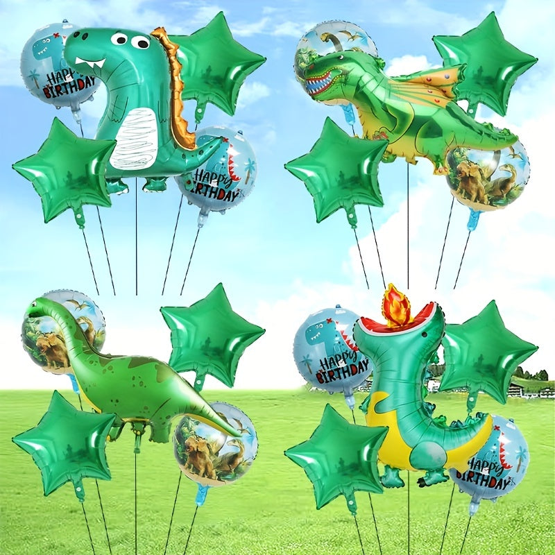 5pcs Dinosaur Set Party Balloons Decoration