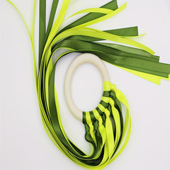 Wooden Ribbon Ring Toy Circle Toy With Bells For Kids