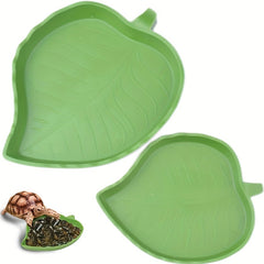 Leaf Shaped Reptile Food/Water Bowl for Tortoise Snake