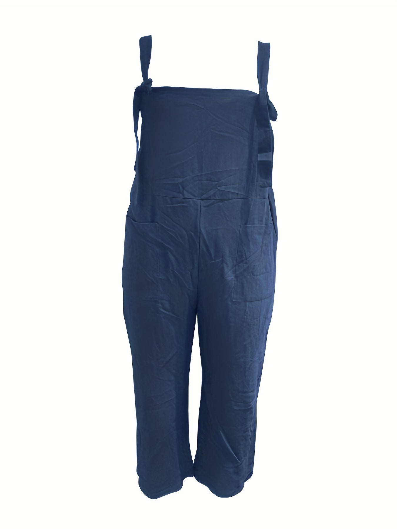  Solid Square Neck Wide Leg Jumpsuit