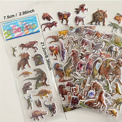 8pcs 3D Dinosaur Bubble Stickers T-Rex Animal Party Home Decoration