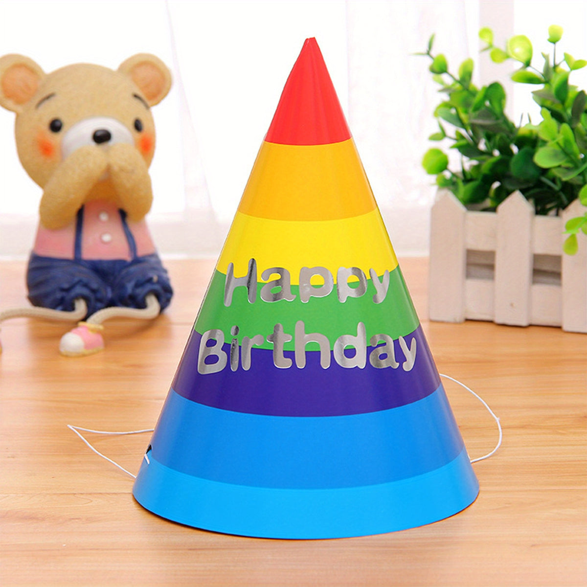 10pcs Rainbow Birthday Hats Colorful Party Decorations Small Gift