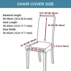 Waterproof Jacquard Dining Chair Slipcover Stretch Chair Cover