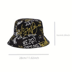 Letter Pattern Fisherman Hat Sun Hat Street Tide Cotton Hat