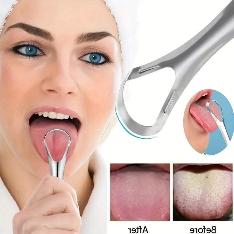 Stainless Steel Tongue Scraper Cleaner for Men Women