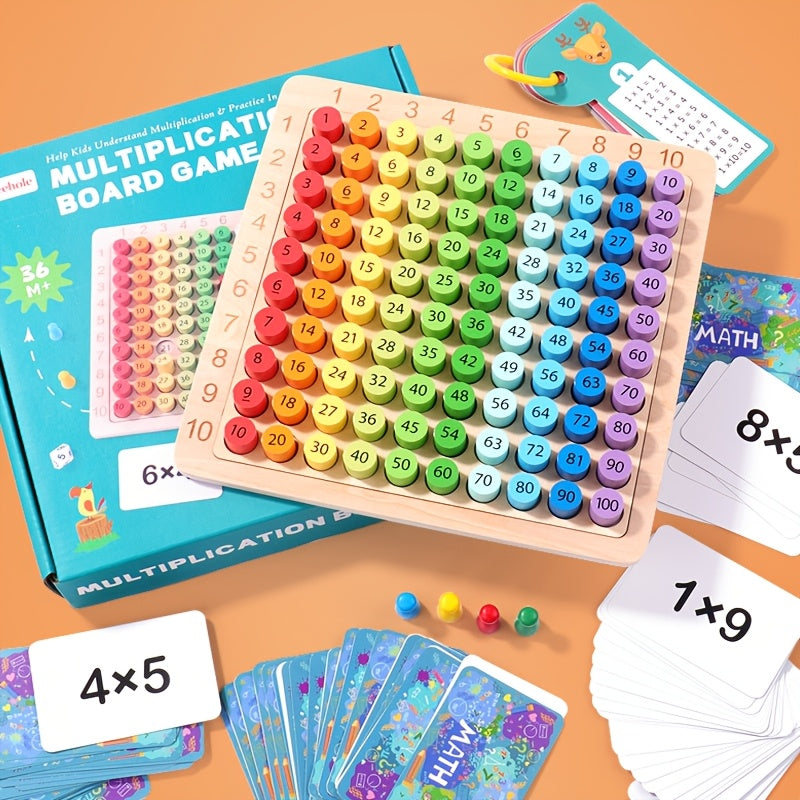 Wooden 3 in 1 Math Board Game for Kids