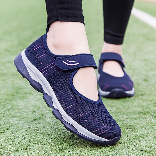 Women's Breathable Knit Sneakers Low Top Lightweight Casual Shoes