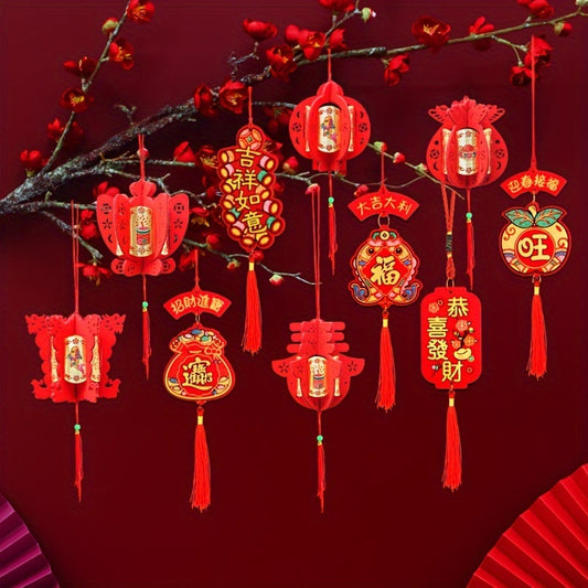 5pcs Tassel Chinese Year Pendant Outdoor Party Decorations