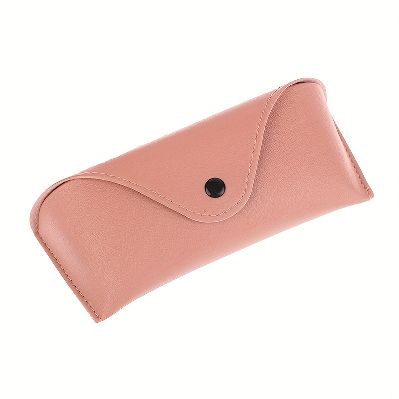 Stitch Detail Glasses Bag PU Leather Sunglasses Pouch Case