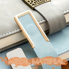 Custom A5 Notebook Personalized Soft PU Leather Journal Gray/Brown