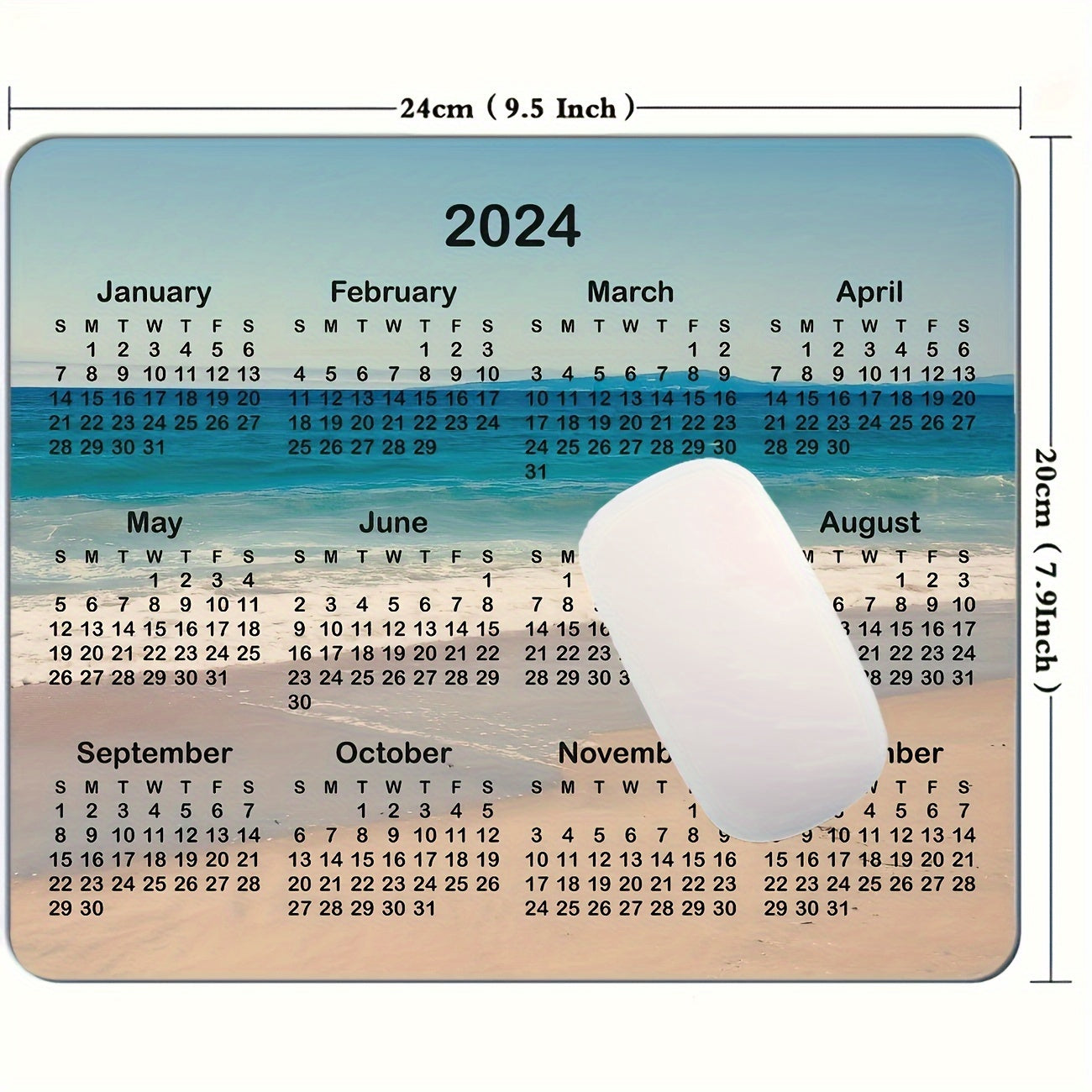 Ocean Beach Mouse Pad Non Slip Rubber Base Mouse Pad for Office