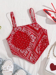 Kid's Paisley Camisole Spaghetti Straps Top