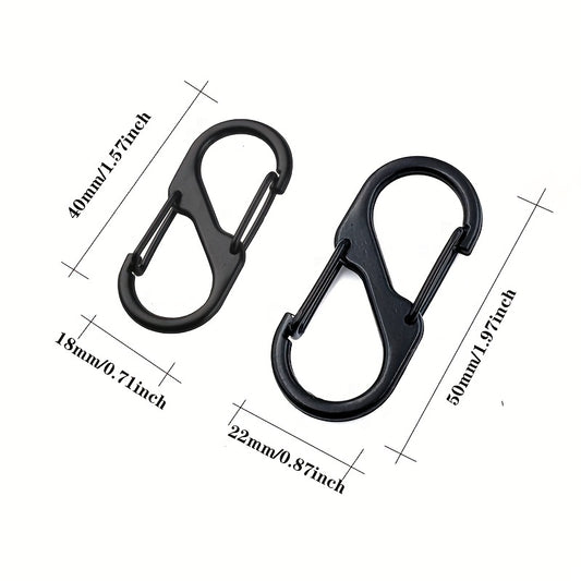 12pcs Aluminum S Keychain Buckle Outdoor Camping Hiking
