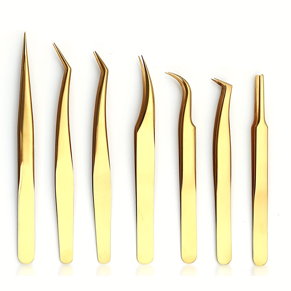 Stainless Steel Eyelash Extension Tweezers Set Volume Lash Extensions