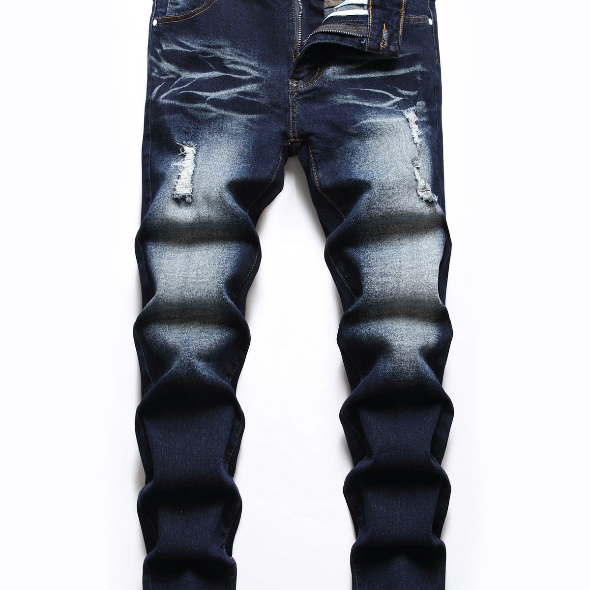 Boys Stretch Ripped Jeans Skinny Slim Fit Washed Denim Pants Kids Clothes